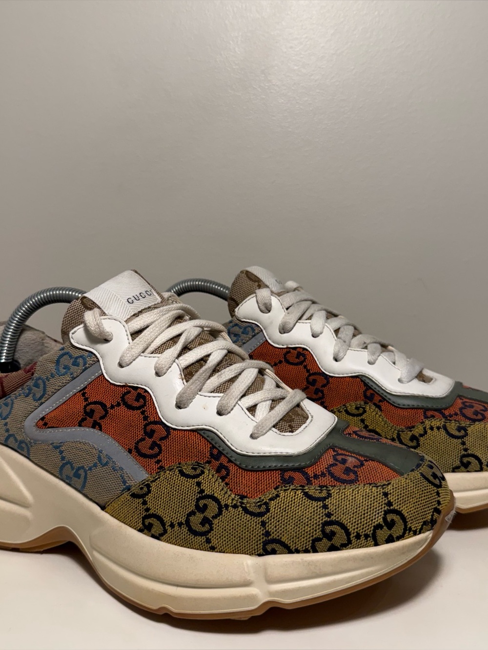 Gucci Rhyton GG Multi Monogram Canvas Low Top Runners Men’s 7.5 Women’s 9 Logo